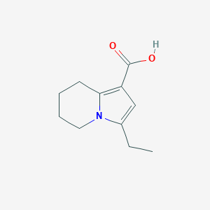 molecular formula C11H15NO2 B13337808 3-Ethyl-5,6,7,8-tetrahydroindolizine-1-carboxylic acid 