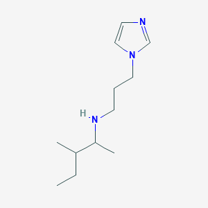 molecular formula C12H23N3 B13337829 [3-(1H-Imidazol-1-yl)propyl](3-methylpentan-2-yl)amine 