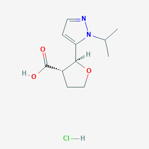 (2S,3S)-2-(1-Isopropyl-1H-pyrazol-5-yl)tetrahydrofuran-3-carboxylic acid hydrochloride