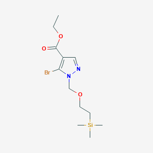 molecular formula C12H21BrN2O3Si B13337885 Ethyl 5-bromo-1-((2-(trimethylsilyl)ethoxy)methyl)-1H-pyrazole-4-carboxylate 