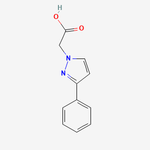 molecular formula C11H10N2O2 B1333791 (3-phenyl-1H-pyrazol-1-yl)acetic acid CAS No. 959574-98-2