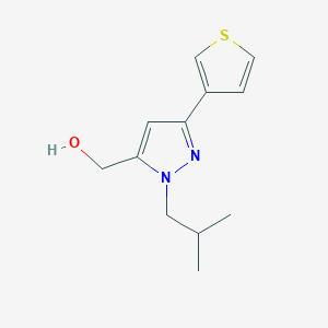 molecular formula C12H16N2OS B13337912 (1-isobutyl-3-(thiophen-3-yl)-1H-pyrazol-5-yl)methanol 