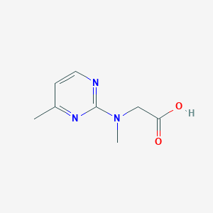 molecular formula C8H11N3O2 B13337941 N-methyl-N-(4-methylpyrimidin-2-yl)glycine 