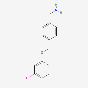 (4-((3-Fluorophenoxy)methyl)phenyl)methanamine