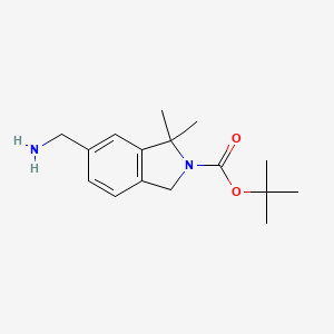 molecular formula C16H24N2O2 B13337998 tert-Butyl 6-(aminomethyl)-1,1-dimethylisoindoline-2-carboxylate 