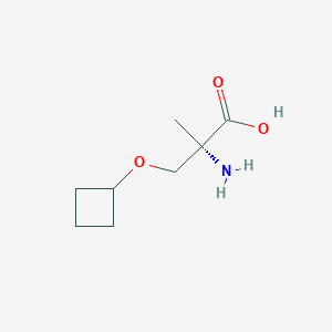 molecular formula C8H15NO3 B13338021 (S)-2-Amino-3-cyclobutoxy-2-methylpropanoic acid 