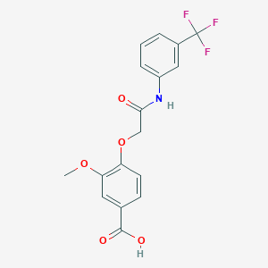 3-Methoxy-4-({[3-(trifluoromethyl)phenyl]carbamoyl}methoxy)benzoic acid