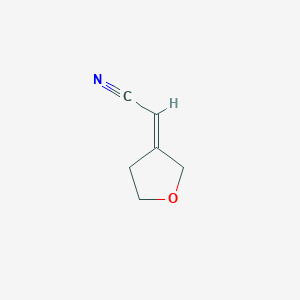 molecular formula C6H7NO B13338056 (E)-2-(Dihydrofuran-3(2H)-ylidene)acetonitrile 