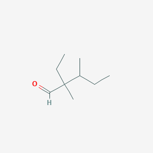 molecular formula C9H18O B13338059 2-Ethyl-2,3-dimethylpentanal 