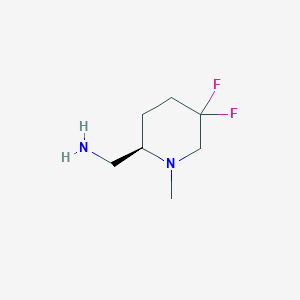 molecular formula C7H14F2N2 B13338065 (R)-(5,5-Difluoro-1-methylpiperidin-2-yl)methanamine 