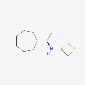 (S)-N-(1-Cycloheptylethyl)thietan-3-amine