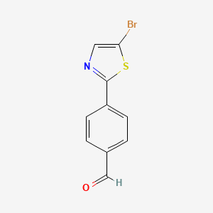 molecular formula C10H6BrNOS B13338080 4-(5-Bromothiazol-2-yl)benzaldehyde 