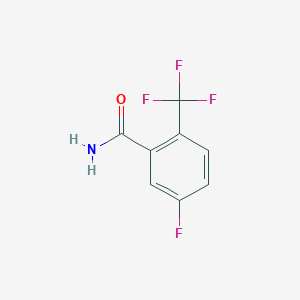 molecular formula C8H5F4NO B1333809 5-Fluoro-2-(trifluoromethyl)benzamide CAS No. 654-95-5