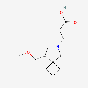 molecular formula C12H21NO3 B13338115 3-(8-(Methoxymethyl)-6-azaspiro[3.4]octan-6-yl)propanoic acid 