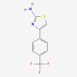 molecular formula C10H7F3N2S B1333816 4-[4-(Trifluoromethyl)phenyl]-1,3-thiazol-2-amine CAS No. 105512-79-6