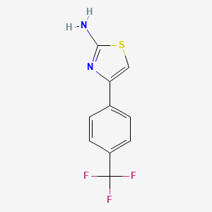 molecular formula C10H7F3N2S B1333816 4-(4-Trifluoromethylphenyl)thiazol-2-ylamine CAS No. 105512-79-6