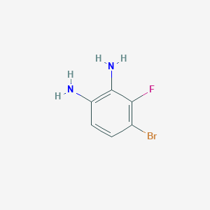 molecular formula C6H6BrFN2 B1333821 4-Bromo-3-fluorobenzene-1,2-diamine CAS No. 886762-86-3