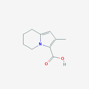 molecular formula C10H13NO2 B13338224 2-Methyl-5,6,7,8-tetrahydroindolizine-3-carboxylic acid 