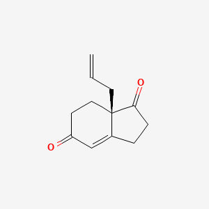 molecular formula C12H14O2 B13338225 (R)-7a-Allyl-2,3,7,7a-tetrahydro-1H-indene-1,5(6H)-dione CAS No. 161773-56-4