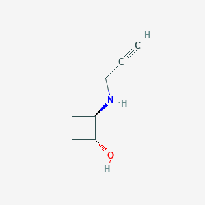 molecular formula C7H11NO B13338252 Rel-(1R,2R)-2-(prop-2-yn-1-ylamino)cyclobutan-1-ol 