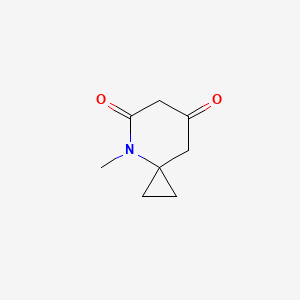 molecular formula C8H11NO2 B13338269 4-Methyl-4-azaspiro[2.5]octane-5,7-dione 