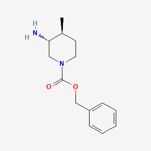 molecular formula C14H20N2O2 B13338290 Benzyl (3R,4S)-3-amino-4-methylpiperidine-1-carboxylate 