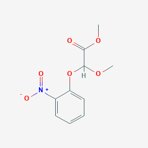 molecular formula C10H11NO6 B13338295 Methyl 2-methoxy-2-(2-nitrophenoxy)acetate 