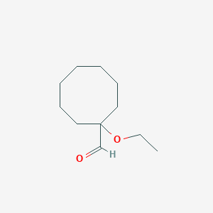 molecular formula C11H20O2 B13338297 1-Ethoxycyclooctane-1-carbaldehyde 