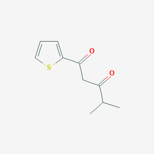 molecular formula C10H12O2S B13338305 4-Methyl-1-(2-thienyl)-1,3-pentanedione CAS No. 30984-27-1