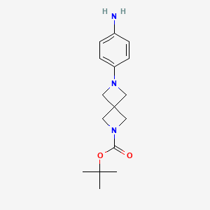 Tert-butyl 6-(4-aminophenyl)-2,6-diazaspiro[3.3]heptane-2-carboxylate