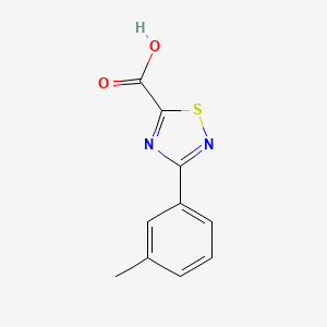 molecular formula C10H8N2O2S B13338371 3-(3-Methylphenyl)-1,2,4-thiadiazole-5-carboxylic acid 