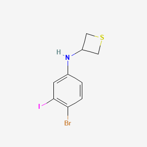 N-(4-Bromo-3-iodophenyl)thietan-3-amine