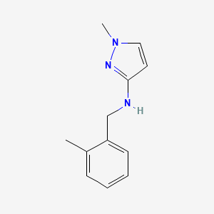 molecular formula C12H15N3 B13338400 1-Methyl-N-(2-methylbenzyl)-1H-pyrazol-3-amine 