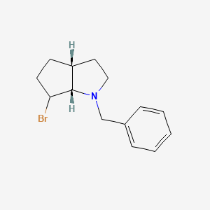 molecular formula C14H18BrN B13338406 (3AR,6aS)-1-benzyl-6-bromooctahydrocyclopenta[b]pyrrole 