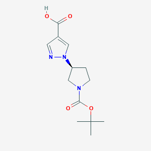 (S)-1-(1-(tert-Butoxycarbonyl)pyrrolidin-3-yl)-1H-pyrazole-4-carboxylic acid