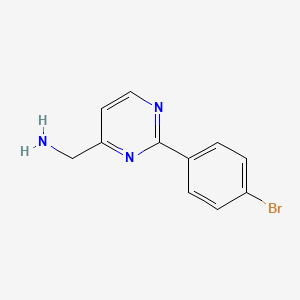 molecular formula C11H10BrN3 B13338466 (2-(4-Bromophenyl)pyrimidin-4-yl)methanamine 