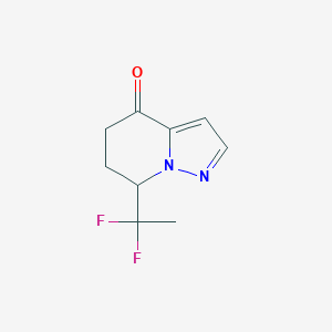 molecular formula C9H10F2N2O B13338498 7-(1,1-Difluoroethyl)-6,7-dihydropyrazolo[1,5-a]pyridin-4(5H)-one 