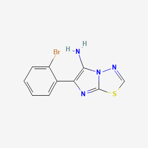 molecular formula C10H7BrN4S B13338541 6-(2-Bromophenyl)imidazo[2,1-b][1,3,4]thiadiazol-5-amine 