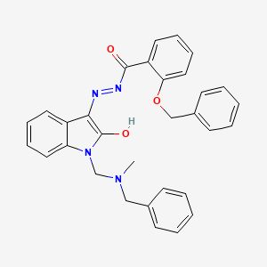 N'-(1-((Benzyl(methyl)amino)methyl)-2-oxoindolin-3-ylidene)-2-(benzyloxy)benzohydrazide