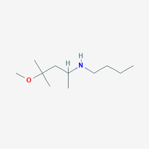 molecular formula C11H25NO B13338592 Butyl(4-methoxy-4-methylpentan-2-yl)amine 