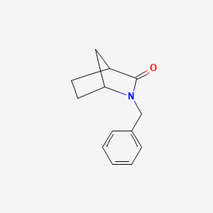 molecular formula C13H15NO B13338599 2-Benzyl-2-azabicyclo[2.2.1]heptan-3-one 