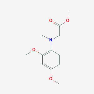 molecular formula C12H17NO4 B13338606 Methyl N-(2,4-dimethoxyphenyl)-N-methylglycinate 