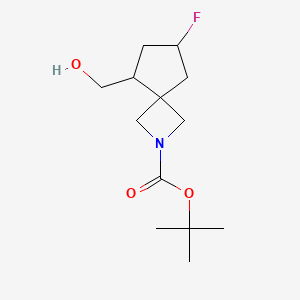 molecular formula C13H22FNO3 B13338607 tert-Butyl 7-fluoro-5-(hydroxymethyl)-2-azaspiro[3.4]octane-2-carboxylate 