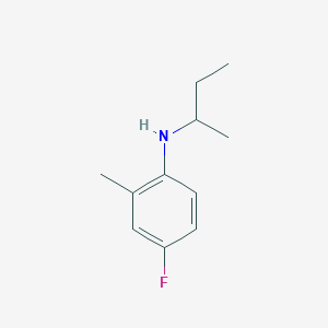 molecular formula C11H16FN B13338614 N-(butan-2-yl)-4-fluoro-2-methylaniline 