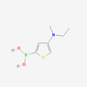 molecular formula C7H12BNO2S B13338619 (4-(Ethyl(methyl)amino)thiophen-2-yl)boronic acid 