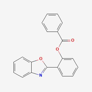 molecular formula C20H13NO3 B1333863 2-(2-Benzoxazolyl)phenyl benzoate CAS No. 477934-10-4
