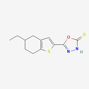 5-(5-Ethyl-4,5,6,7-tetrahydro-1-benzothiophen-2-YL)-1,3,4-oxadiazole-2-thiol