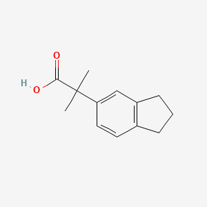 2-(2,3-dihydro-1H-inden-5-yl)-2-methylpropanoic acid