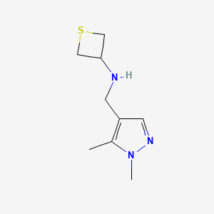 N-((1,5-Dimethyl-1H-pyrazol-4-yl)methyl)thietan-3-amine