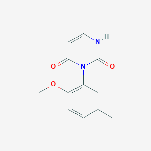 molecular formula C12H12N2O3 B13338711 3-(2-methoxy-5-methylphenyl)pyrimidine-2,4(1H,3H)-dione 